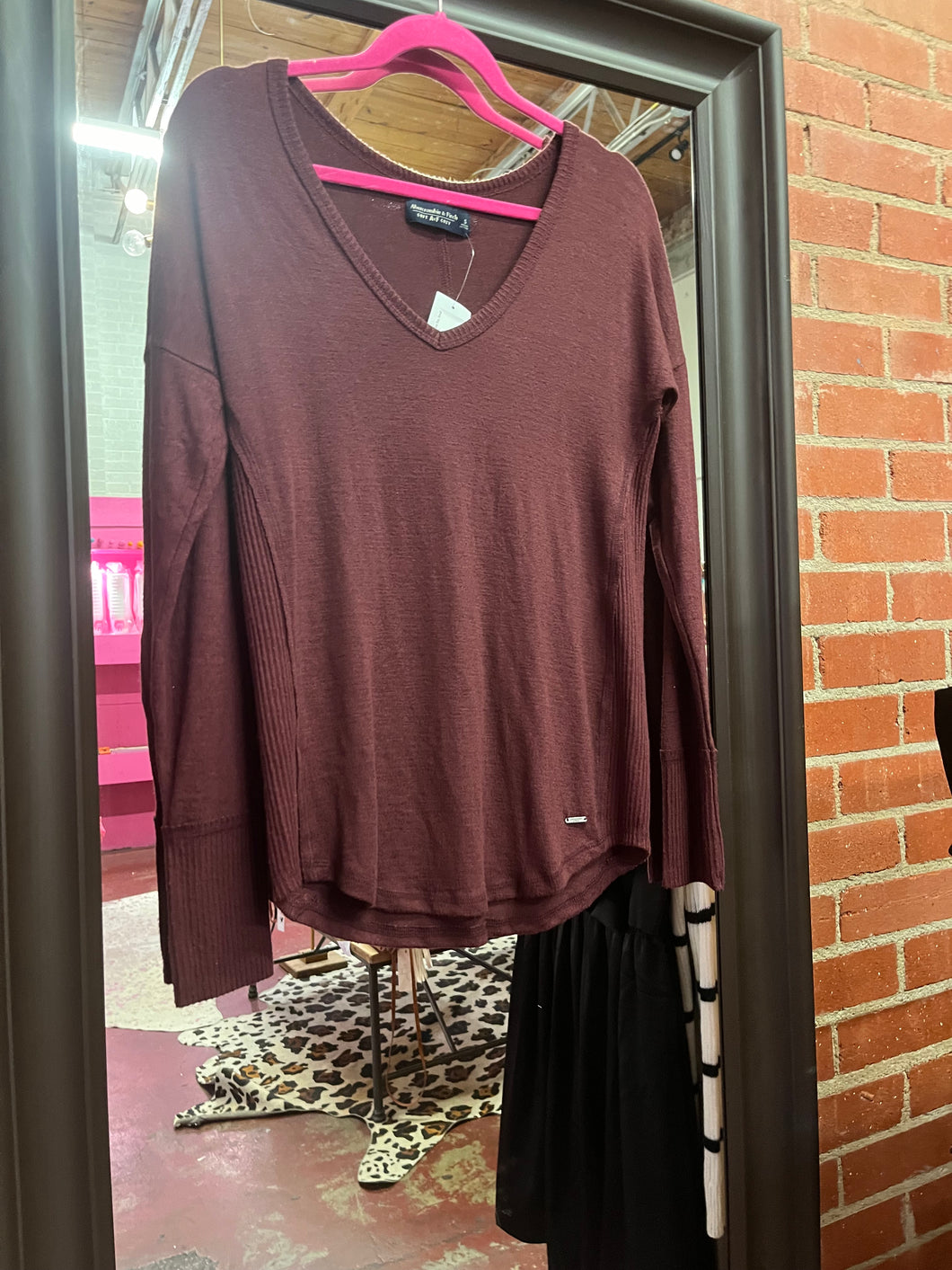 Maroon Abercrombie & Fitch Womens Top, Small