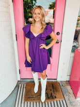 Load image into Gallery viewer, Poplin ruffle dress w/ bow tie back
