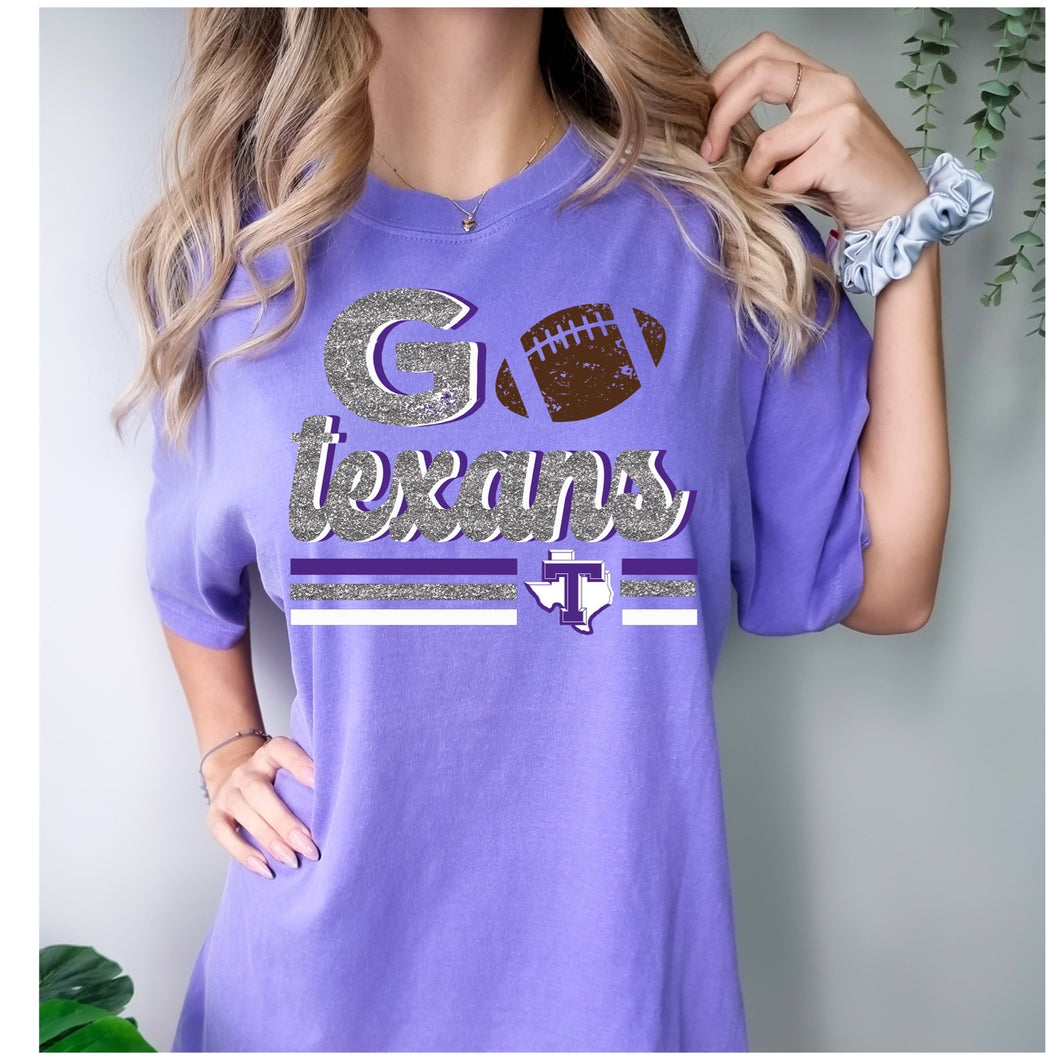 Tarleton Football Faux glitter design