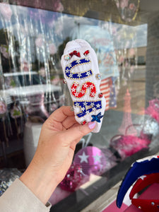 Red white Blue Boujee Headbands