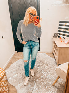 Ribbed long Sleeve Crop
