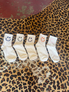 Smile crew socks