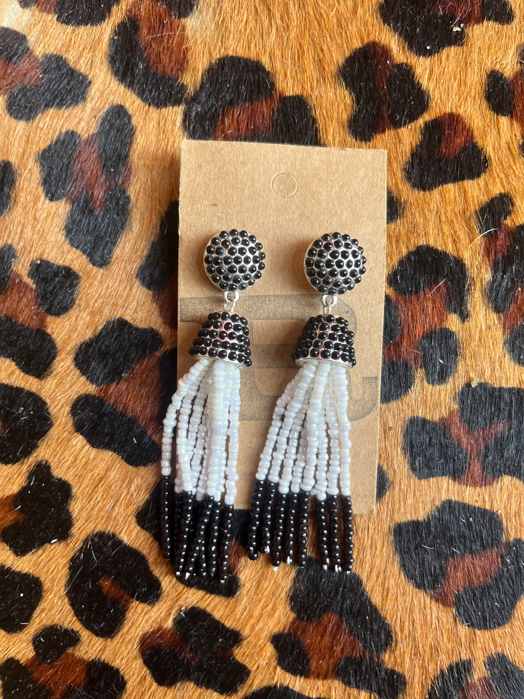 black/white beaded Pink Bulldog jewelry