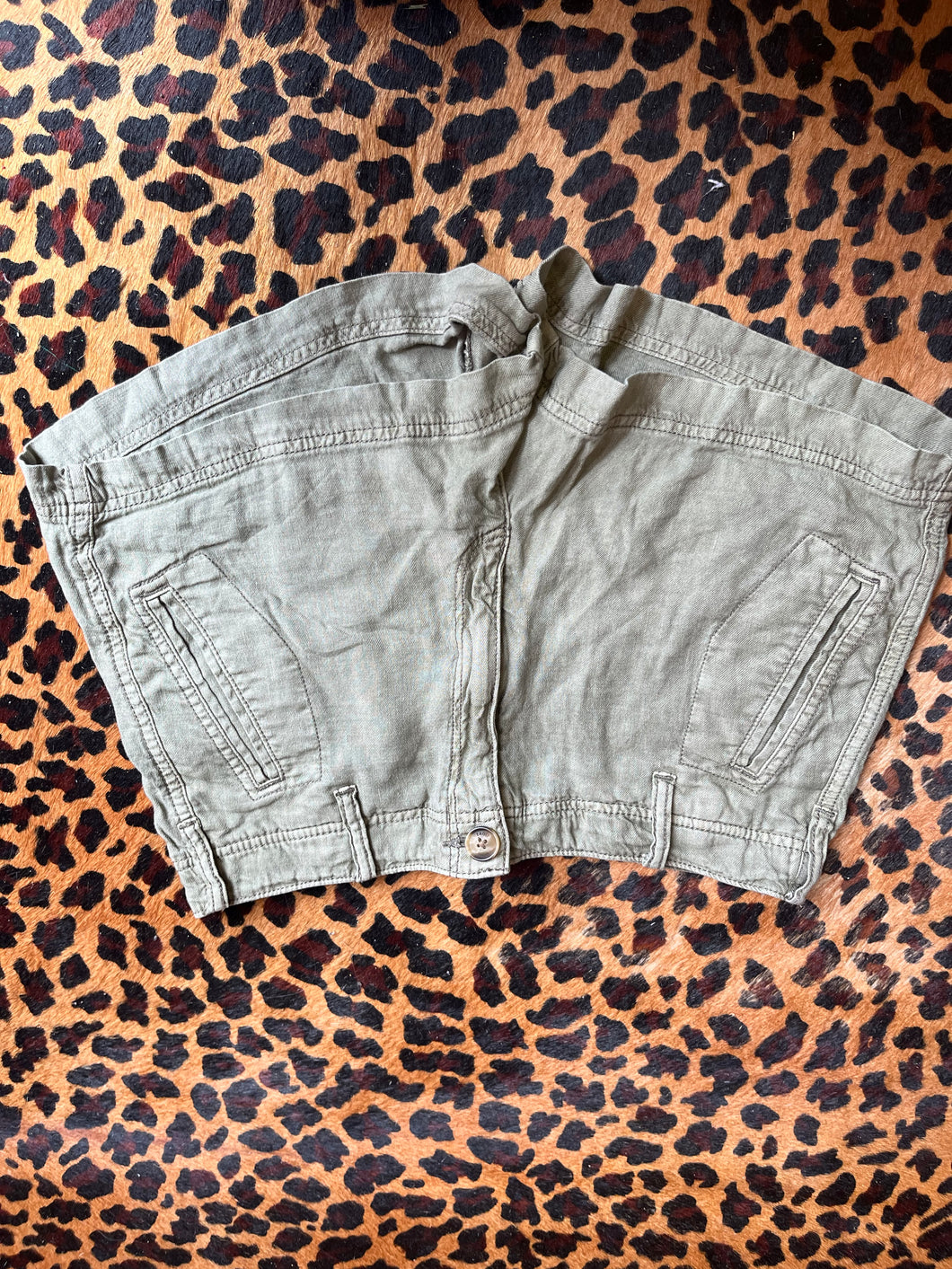 green Denim American Eagle Shorts, 8