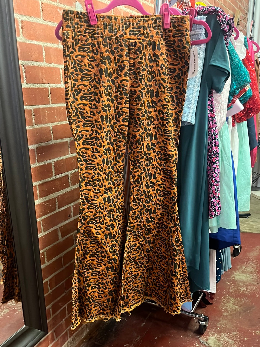 Leopard Turquoise Haven Jeans, Medium