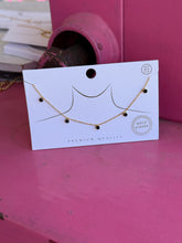 Load image into Gallery viewer, Gold round rhinestone necklace
