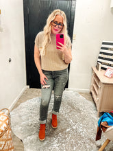 Load image into Gallery viewer, Mock neck short sleeve sweater top
