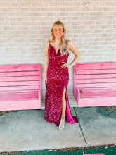 Load image into Gallery viewer, pink sequin cefian womens formal dress, Large
