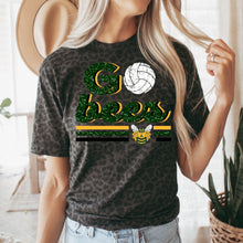 Load image into Gallery viewer, Academy Bees faux glitter Volleyball design
