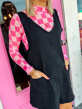 Load image into Gallery viewer, Pink checkered mesh top

