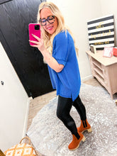 Load image into Gallery viewer, Oversized V Neck ribbed tee
