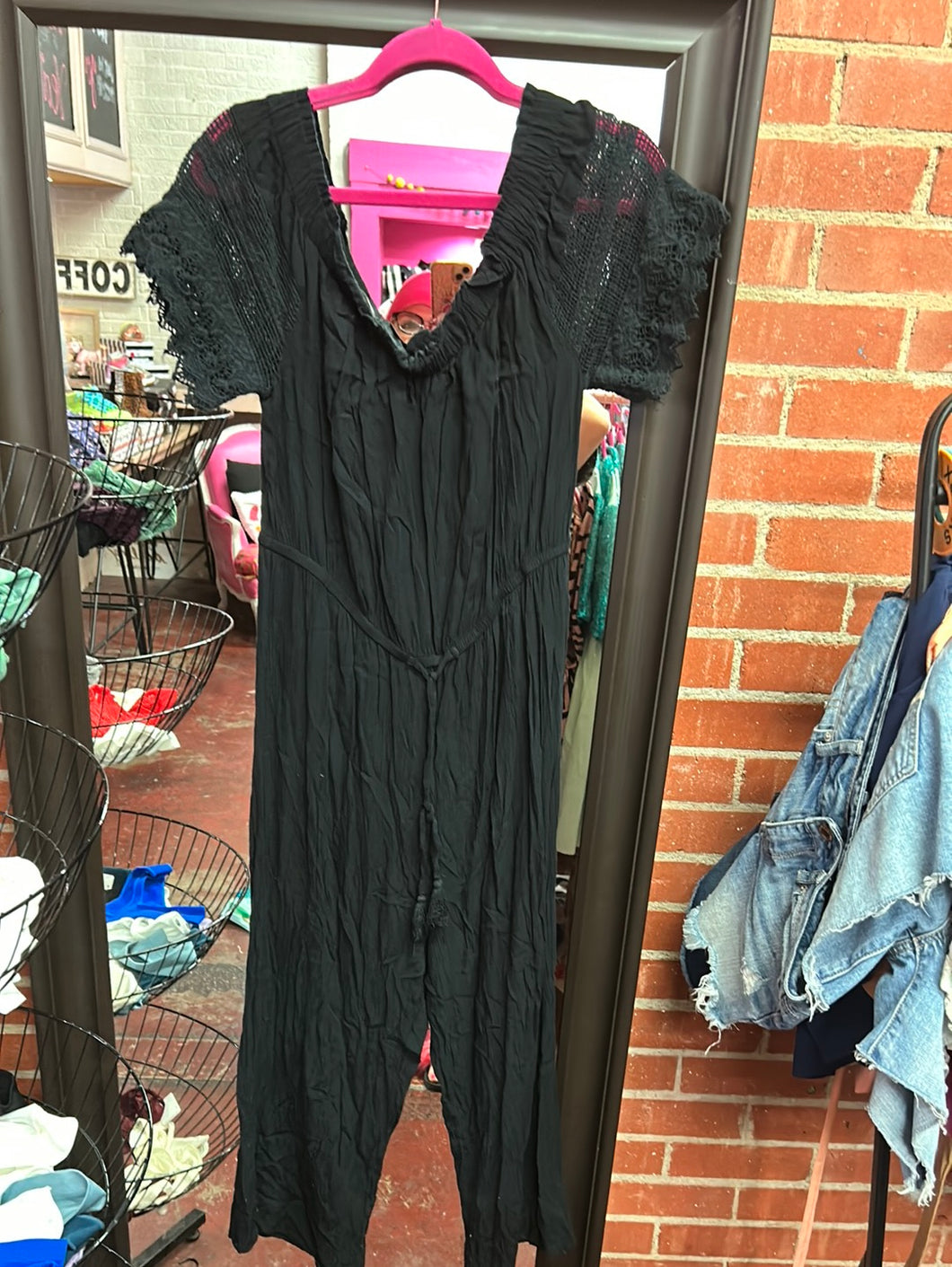 Black Blush Romper, 2x