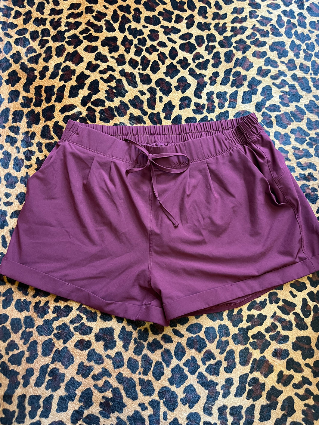 Maroon Zyia Shorts, Large