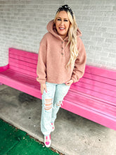 Load image into Gallery viewer, Blush smiley Sherpa pullover
