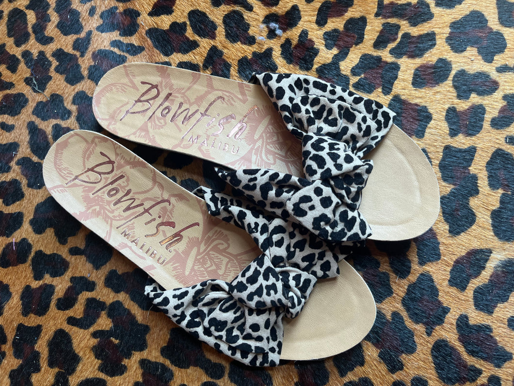brown/ cheetah Blowfish Shoes, 9 1/2