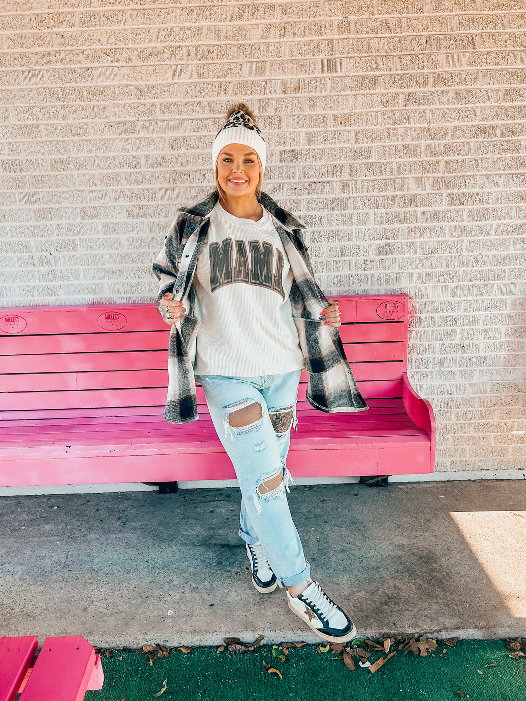 Charcoal plaid shacket