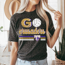 Load image into Gallery viewer, Crusaders Volleyball Faux glitter design

