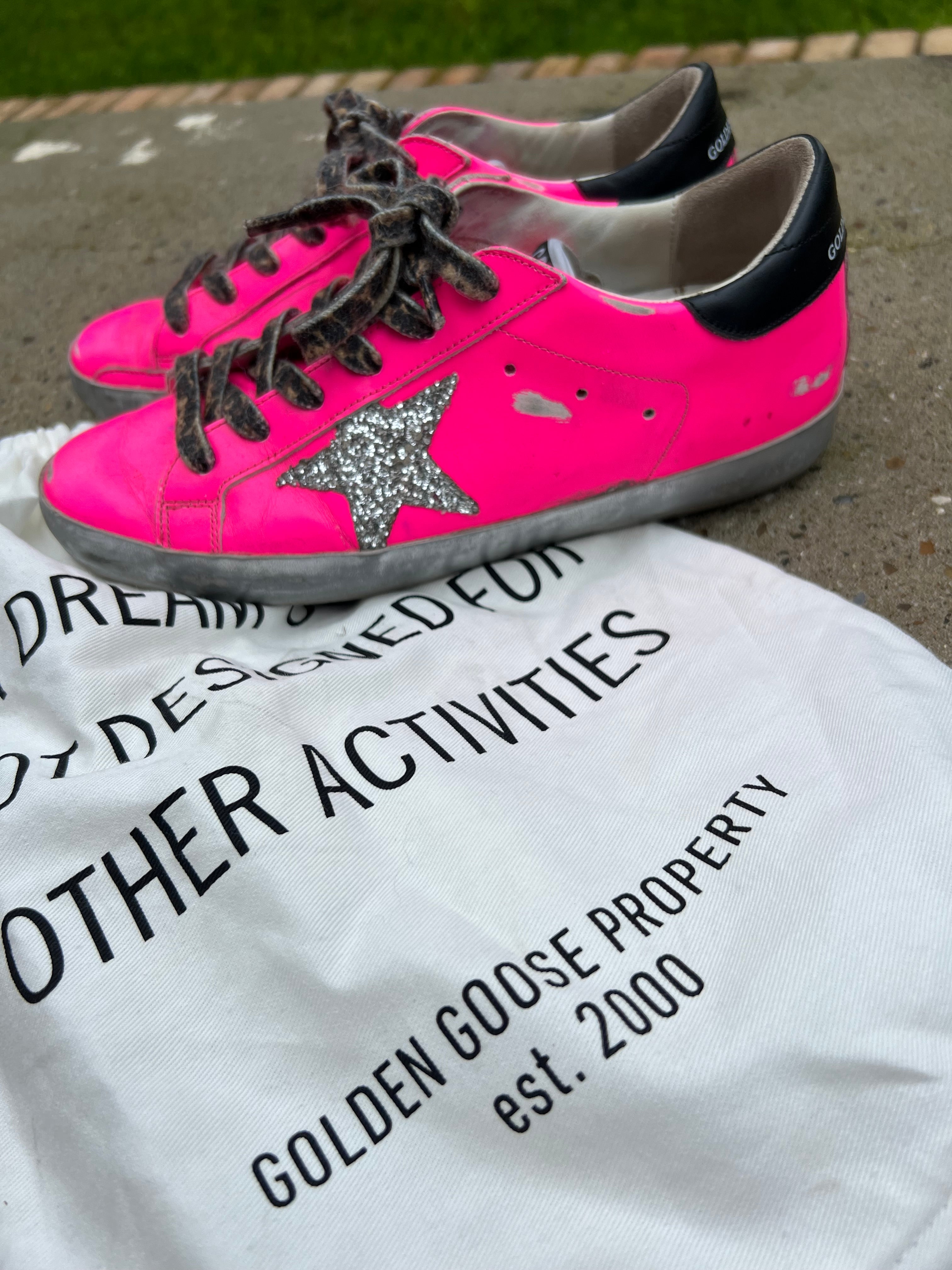 hot pink golden goose