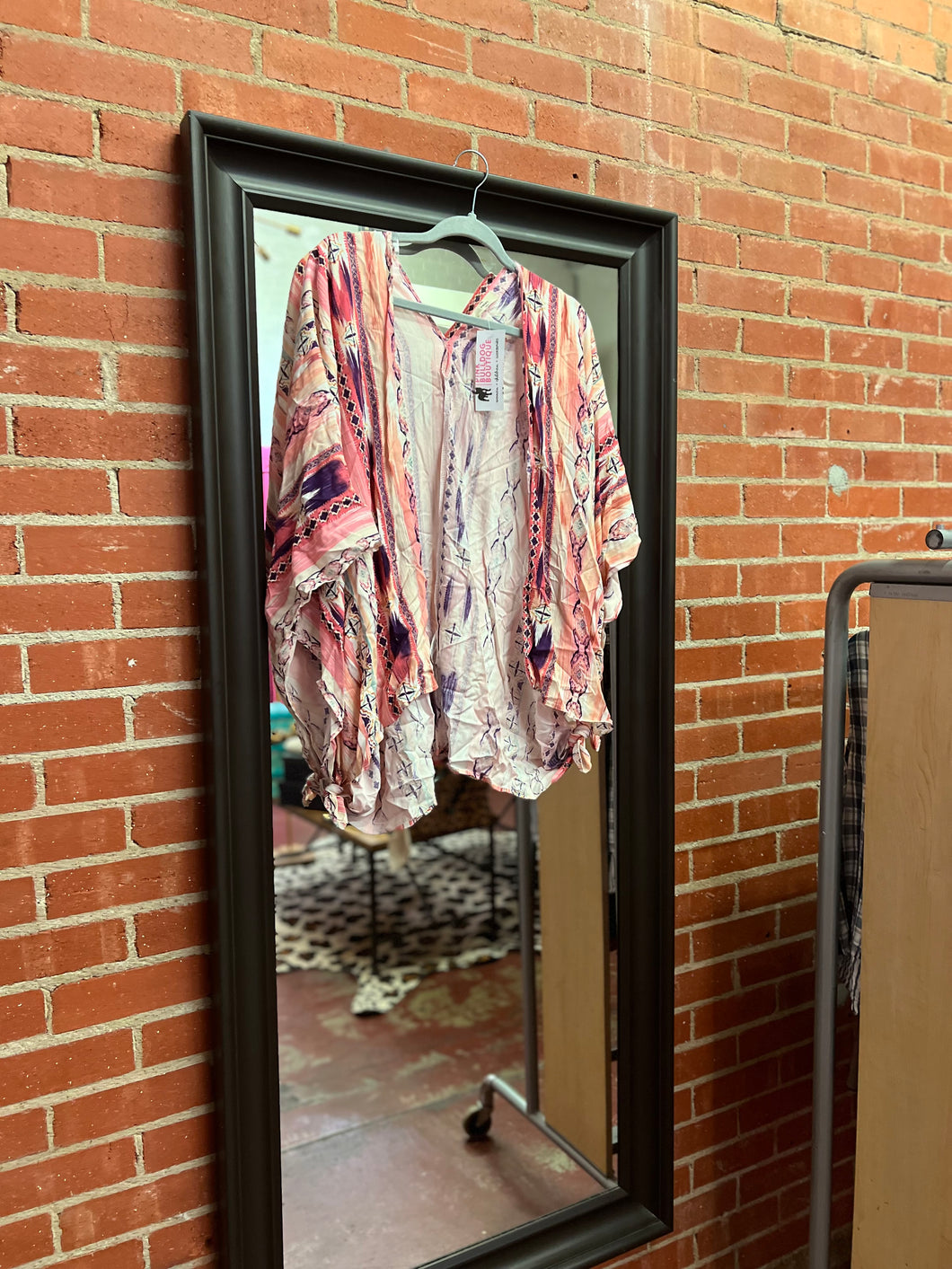 Pink Aztec Entro Kimono, One Size