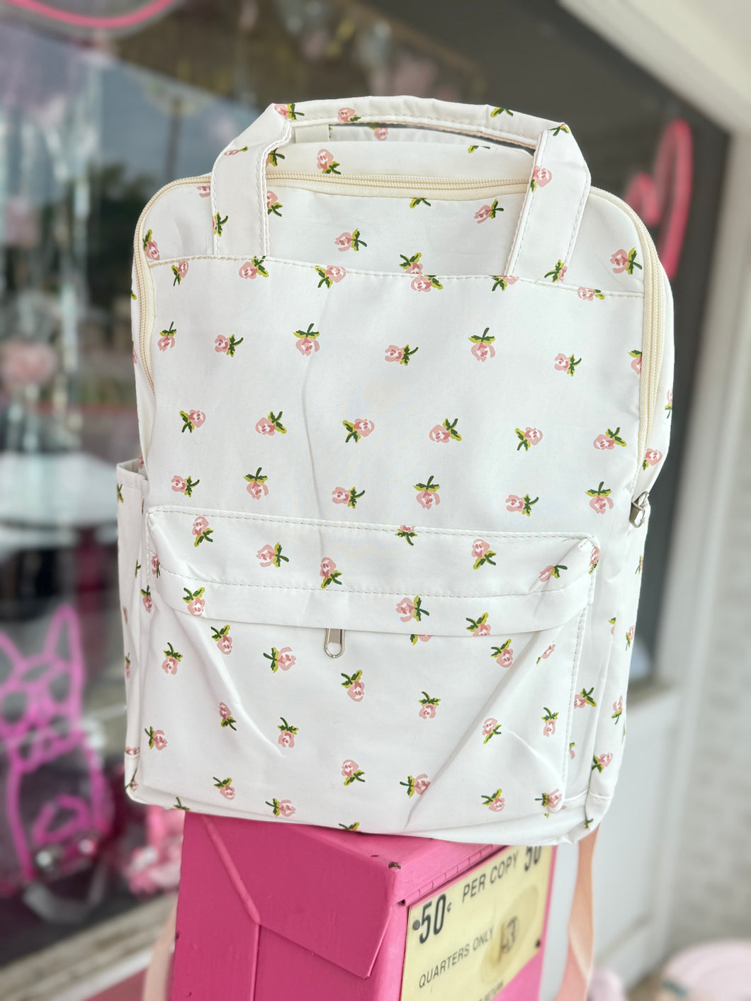 Vintage rose backpack