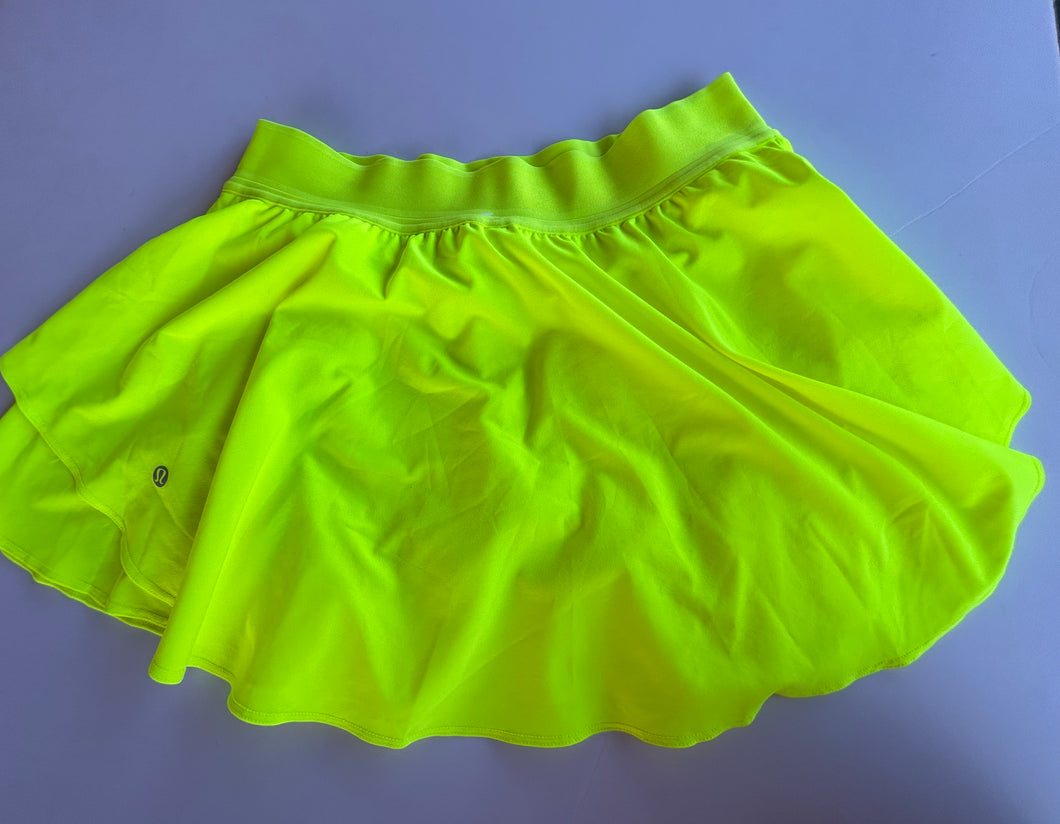 neon yellow Lululemon Skort, 8