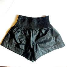 Load image into Gallery viewer, Black faux leather TCEC Shorts, Large
