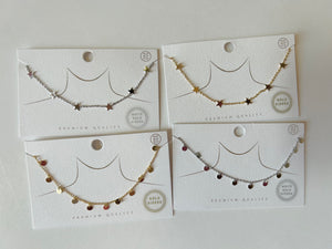 Dainty necklace with small dangles