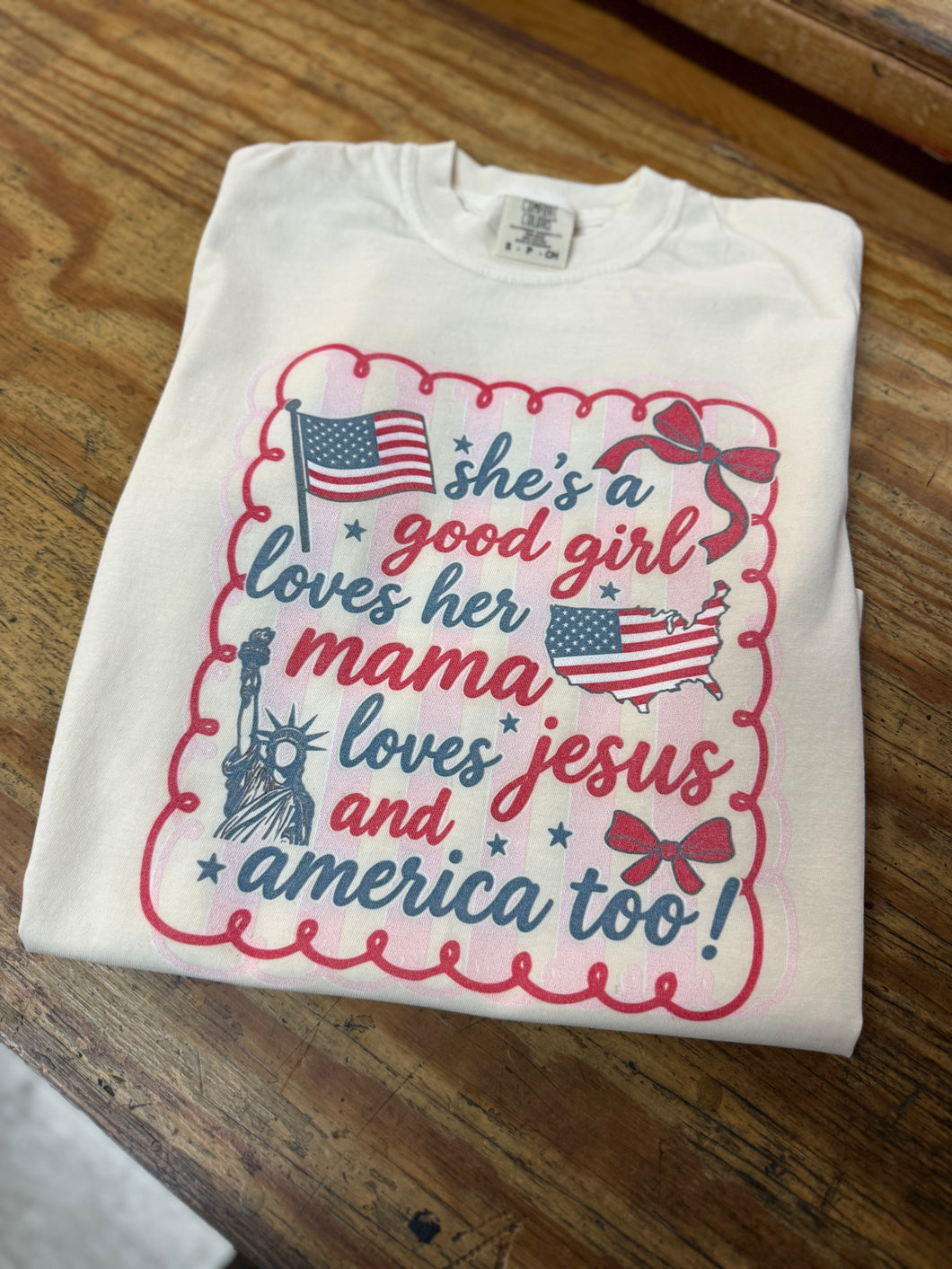 She loves Jesus and America too