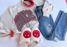 Load image into Gallery viewer, Broncos cropped corded sweatshirt.
