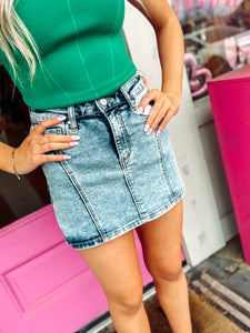 Light Denim skort
