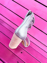 Load image into Gallery viewer, Blair Silver Strap Chunky Heel
