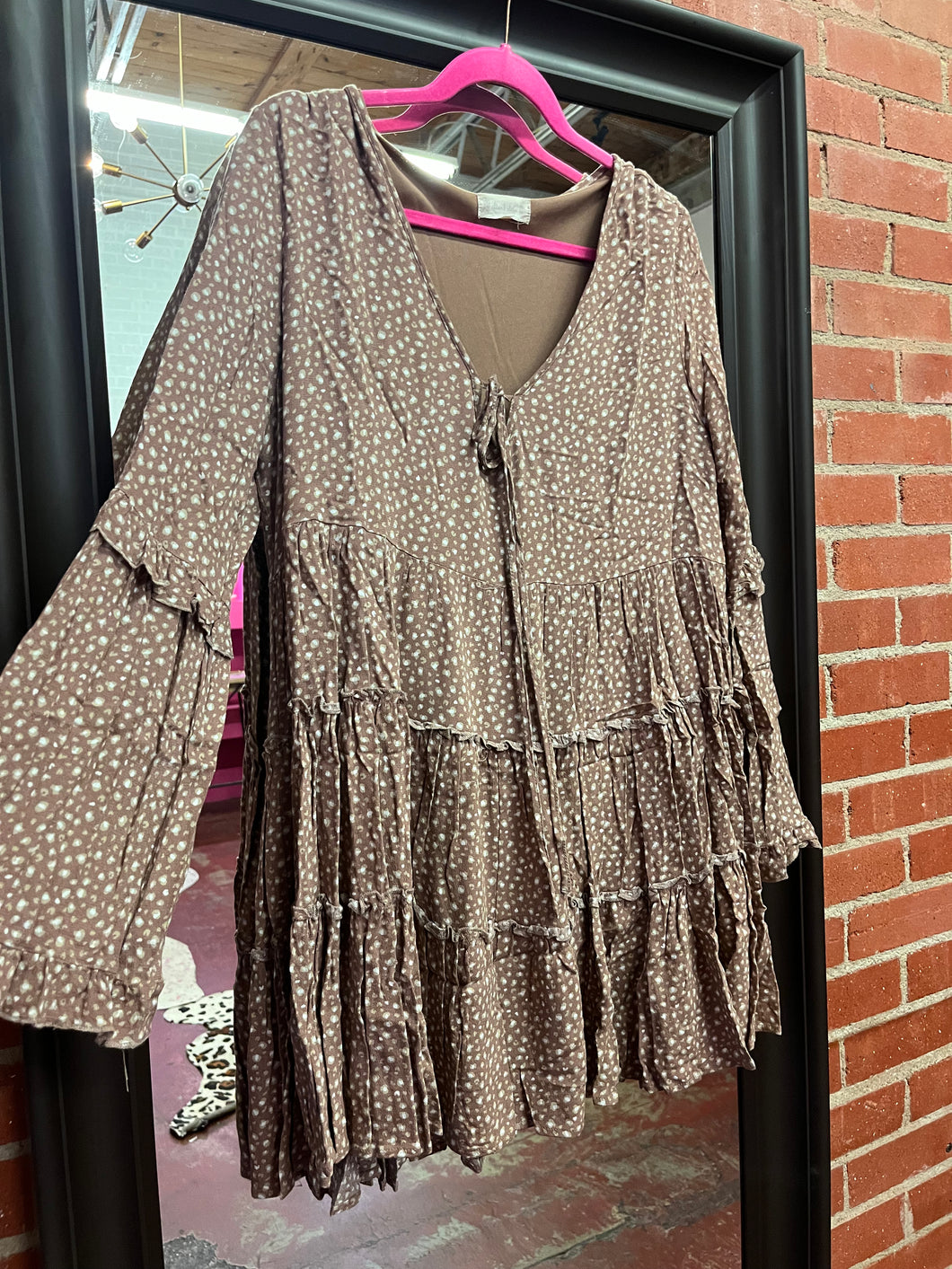 brown floral Altr'd State Womens Dress, Medium