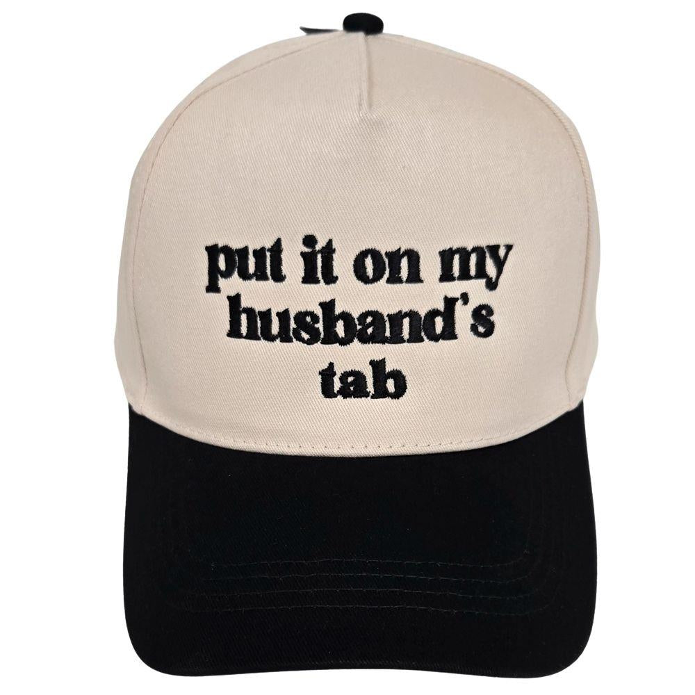 Put it on my husbands tab embroidered hat
