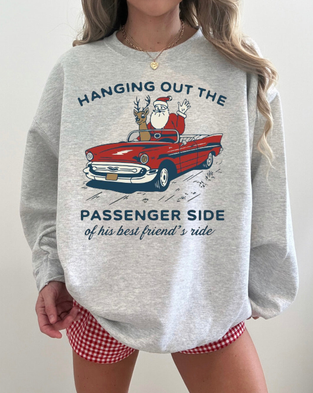 Hanging out the passenger side