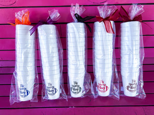 Game Day Styrofoam cups
