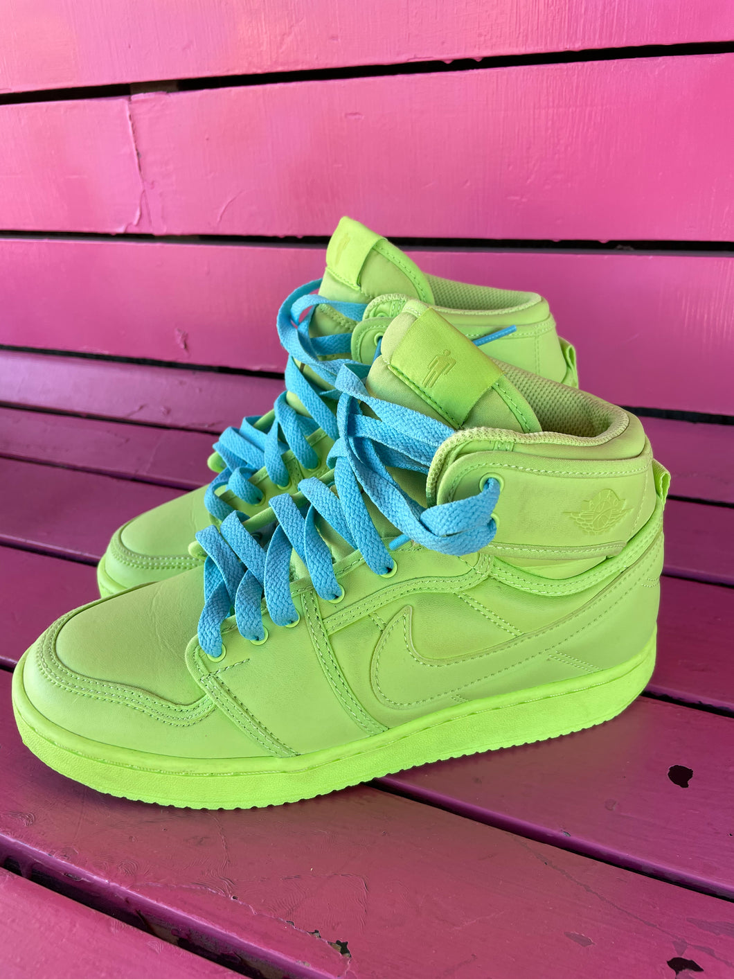 Lime Green Nike Shoes, 6.5 youth