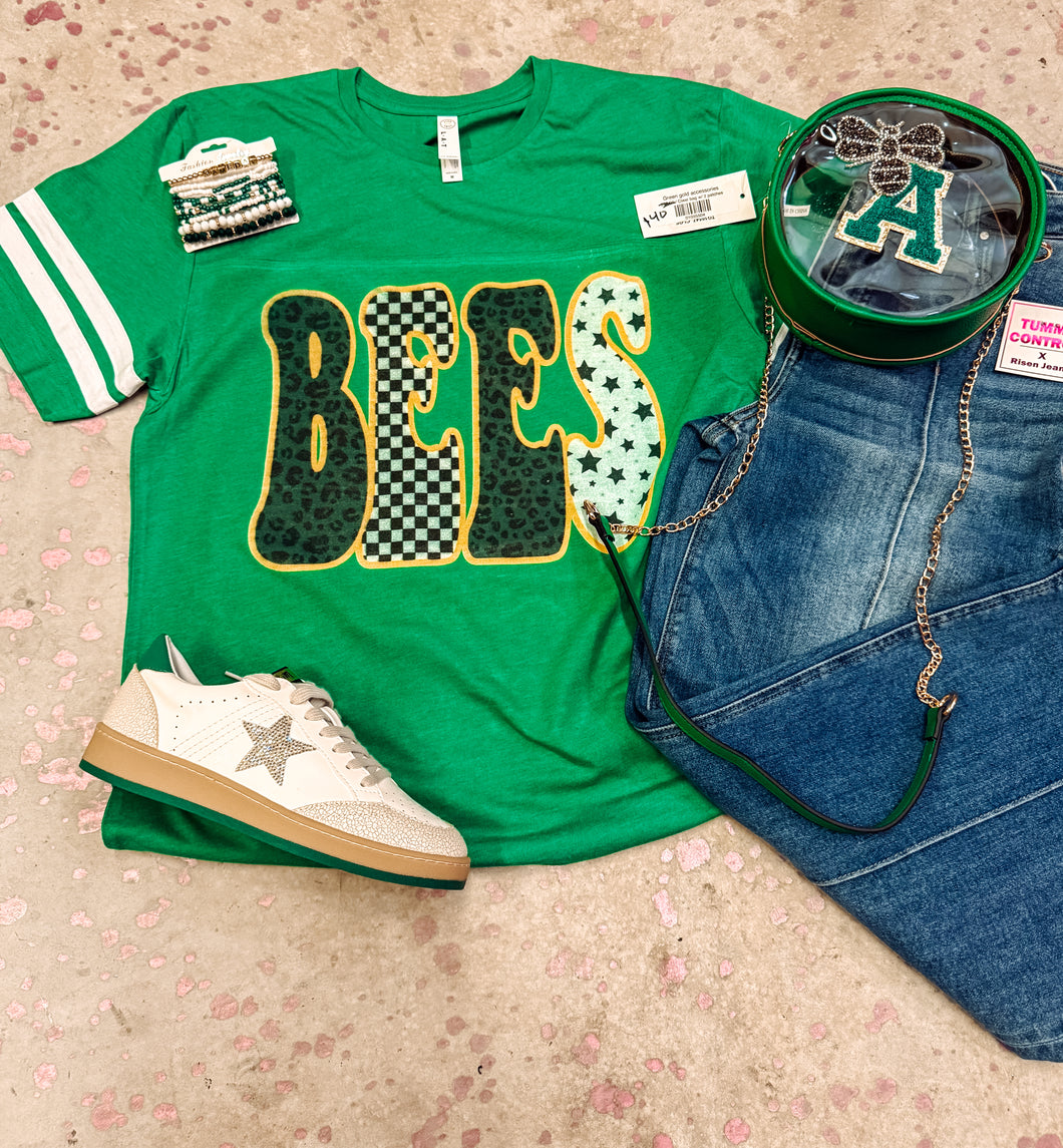 Bees check jesery tee
