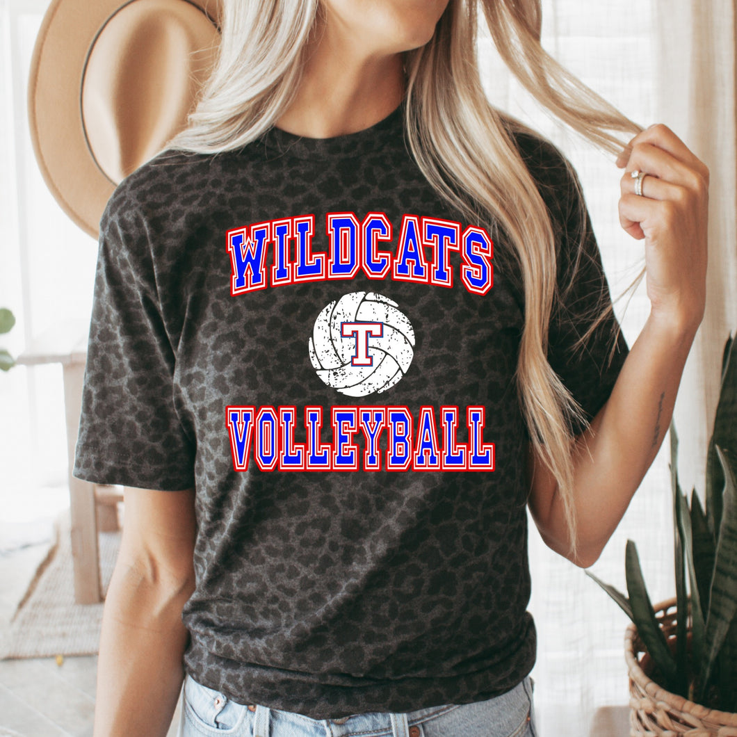 Temple Wildcats vintage volleyball design