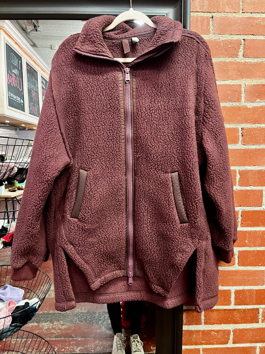 Maroon Free People Womens Shacket, xs
