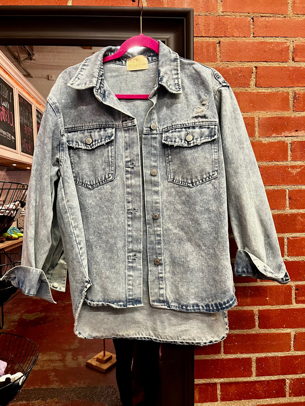 Denim Judith March Womens Shacket, Large