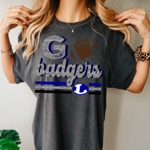 Load image into Gallery viewer, Lampasas Badgers faux glitter football design
