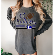 Load image into Gallery viewer, Lampasas Badgers faux glitter football design
