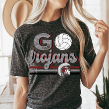 Load image into Gallery viewer, Troy Trojans volleyball faux glitter volleyball design

