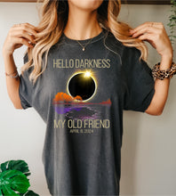 Load image into Gallery viewer, Solar Eclipse Tees- Hello darkness my old friend
