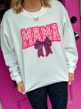 Load image into Gallery viewer, Mama bow white corded sweater
