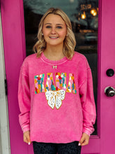 Load image into Gallery viewer, Mama Bow pink corded sweater
