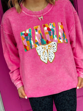 Load image into Gallery viewer, Mama Bow pink corded sweater
