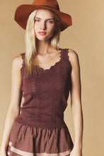 Load image into Gallery viewer, Bow Pointelle Knit Tank
