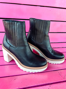 Black two toned boots