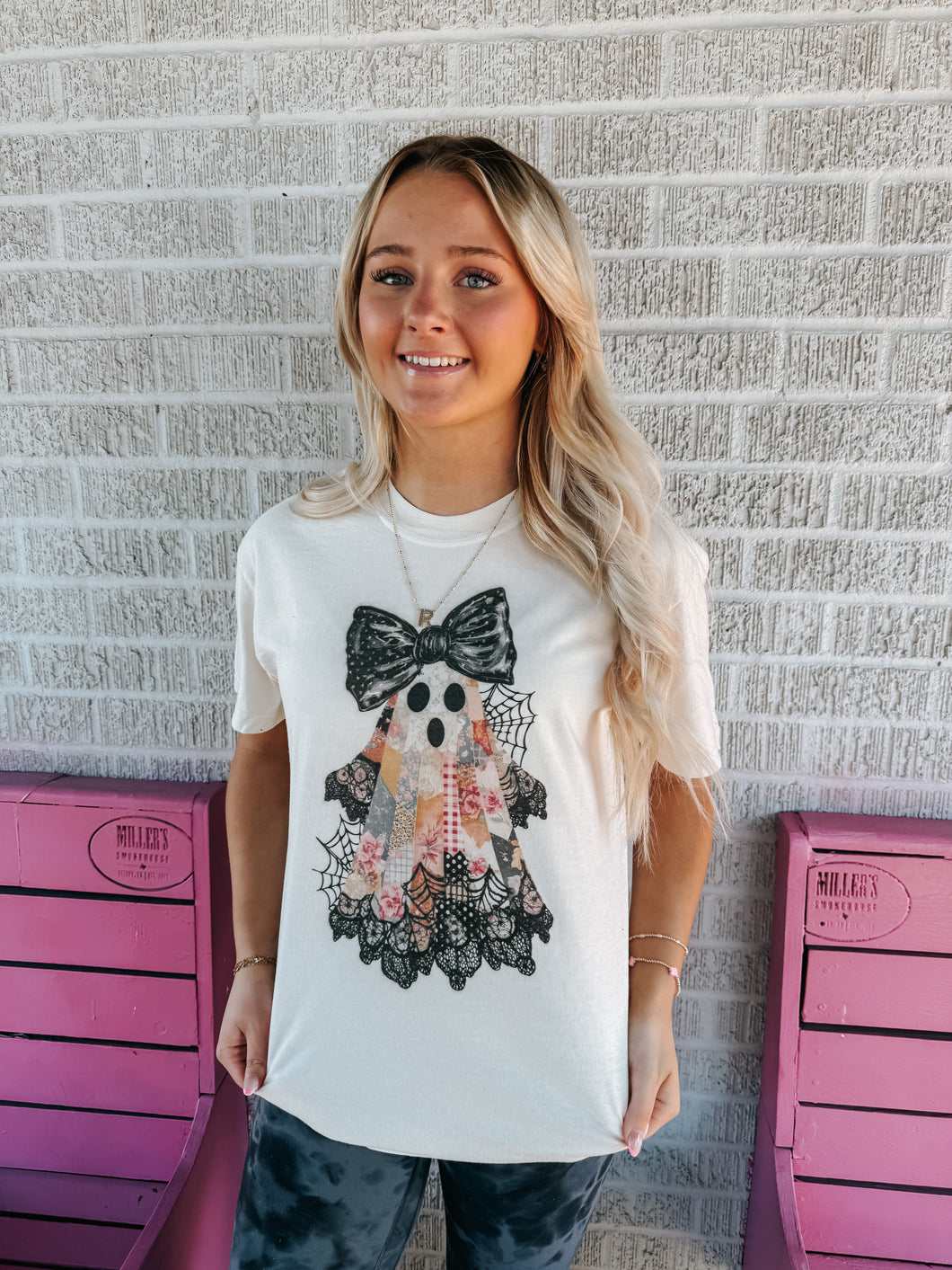 Patchwork ghost tee